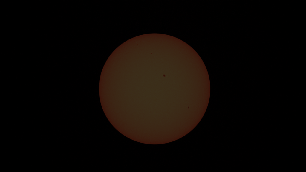 Photo du soleil plus foncé (Brightness bas)